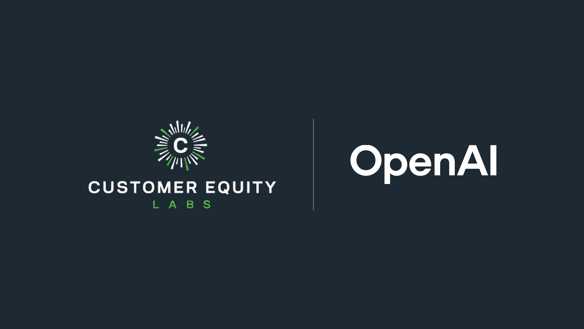 Customer Equity Labs logo beside the OpenAI wordmark